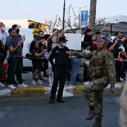 Militärparad i hamnen i Kyrenia den 15 november 2022.