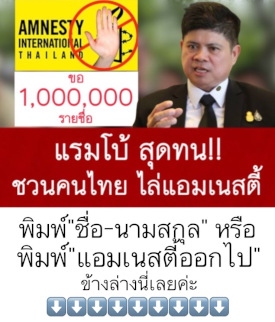 Kampanjen mot Amnesty International Thailand är särskilt hätsk online, där Seksakol Atthawongs namninsamling ska ha samlat över en miljon underskrifter för att kasta ut organisationen ur landet. 