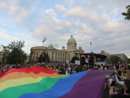  Pridefirande i Belgrad 18 september 2021.