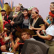 Representanter för urfolk i Brasilien mötte den 17 november under COP27 Brasiliens tillträdande president Luiz Inacio ”Lula” da Silva.