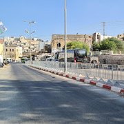 En så kallad röd gata i H2 i Hebron. Här får inte palestinier vistas.