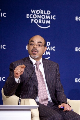 Meles Zenawi ledde Etiopien i över 20 år. Här vid World Economic Forum i Davos 2012.