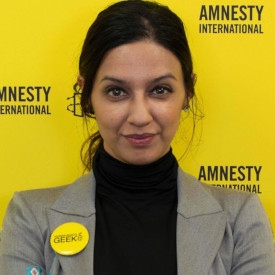 Amnestys internationella ordförande Anjhula Mya Singh Bais.