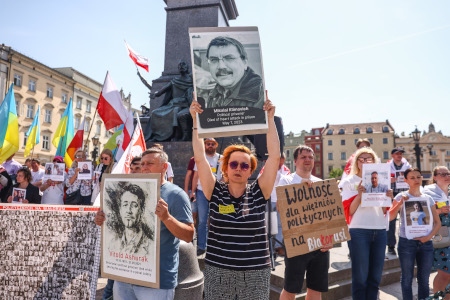 Solidaritetsmanifestation den 21 maj i Kraków i södra Polen.