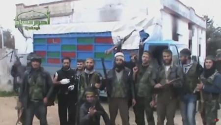 Soldater från jihadistgruppen Ahrar al-Sham i Hama 2013.