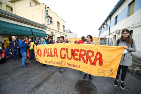 Protest i Italien.