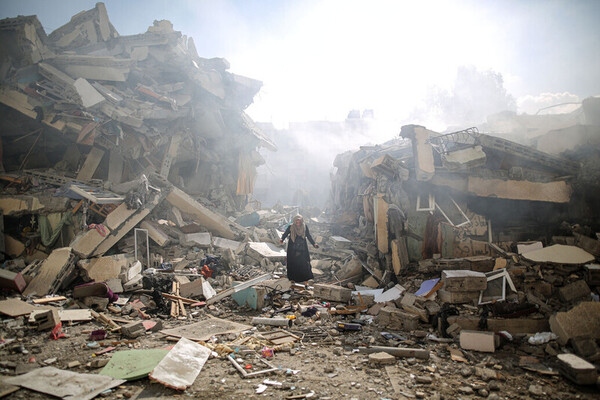 Kvinna i Gaza, oktober 2024
